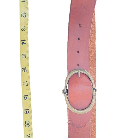 Ralph Lauren Tan Leather Belt with Brass Buckle Size 34 Classic Style main image 9
